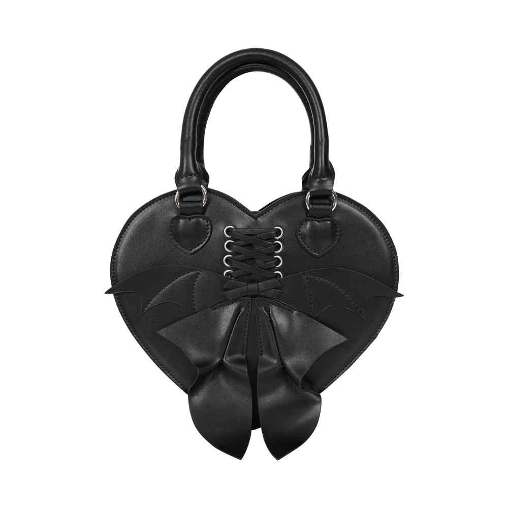 Banned - Glamorama Heart Shaped Sac d'épaule - Noir